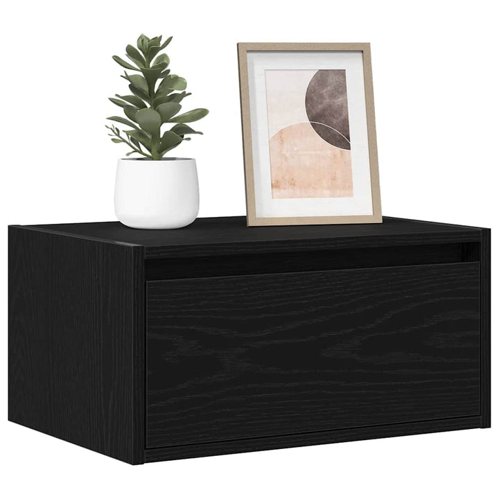 Väggmonterade Sängbord Med Led-Lampor 2 St