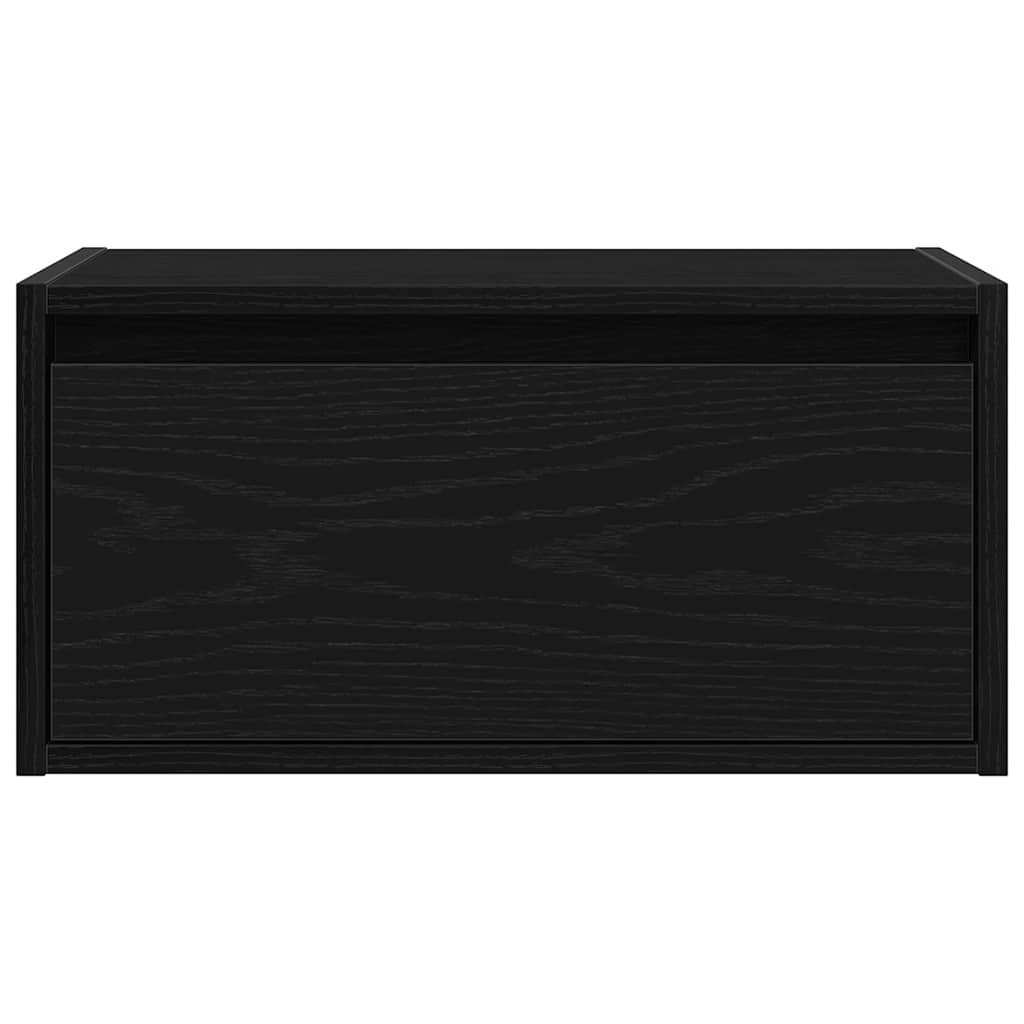 Väggmonterade Sängbord Med Led-Lampor 2 St
