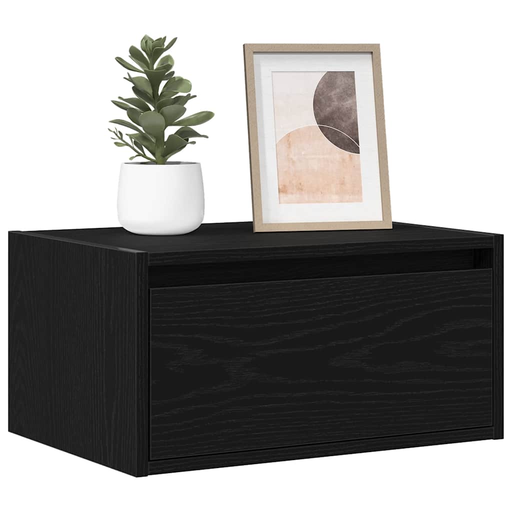 Väggmonterade Sängbord Med Led-Lampor 2 St