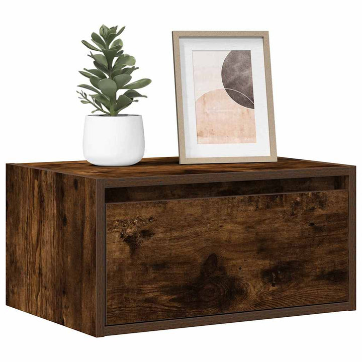 Väggmonterade Sängbord Med Led-Lampor 2 St