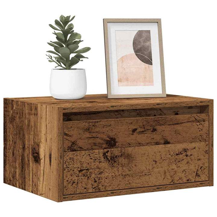 Väggmonterade Sängbord Med Led-Lampor 2 St
