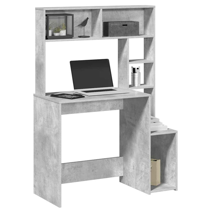 Skrivbord Med Hyllor 100X45X140 Cm Konstruerat Trä