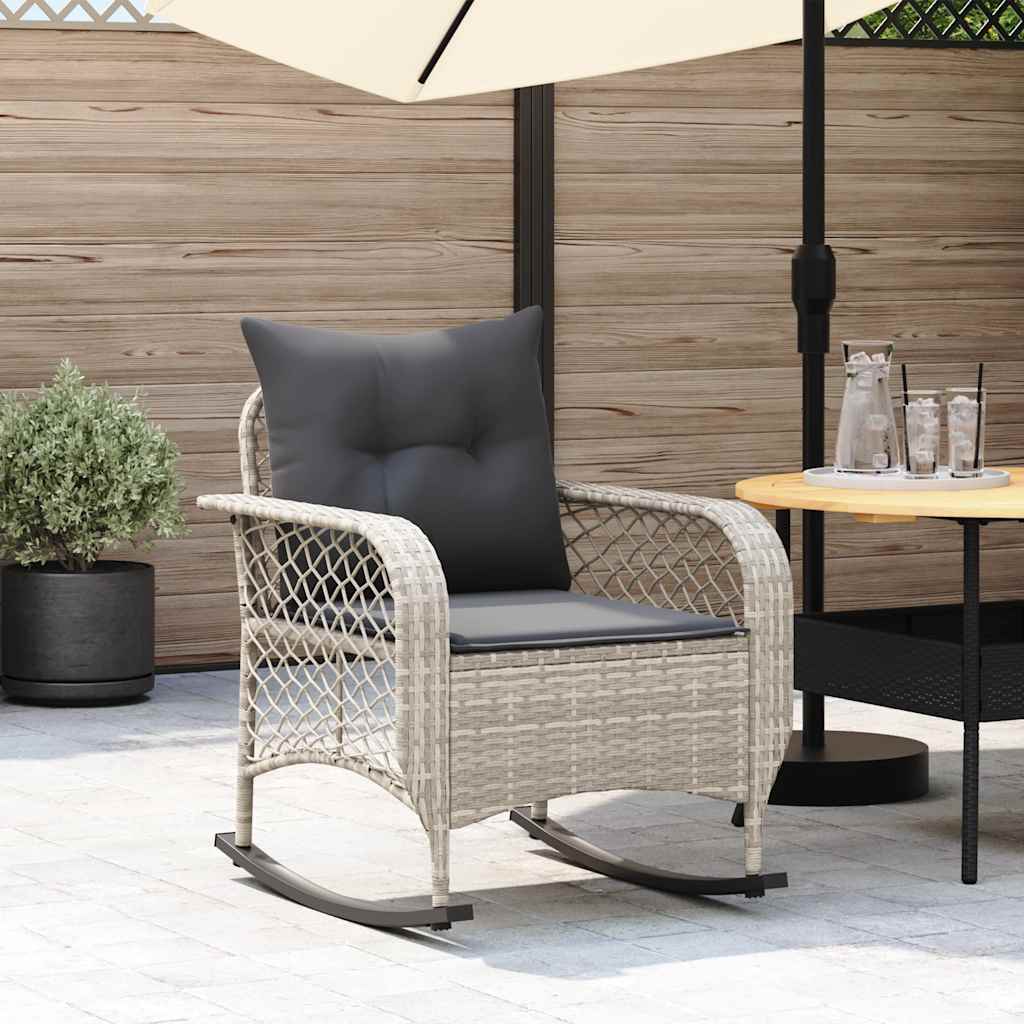 Gungstol För Trädgården Med Dynor Beige Konstrotting