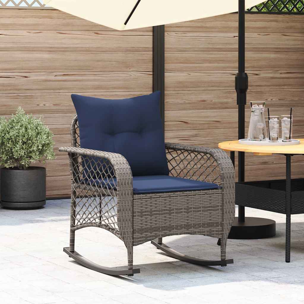 Gungstol För Trädgården Med Dynor Beige Konstrotting
