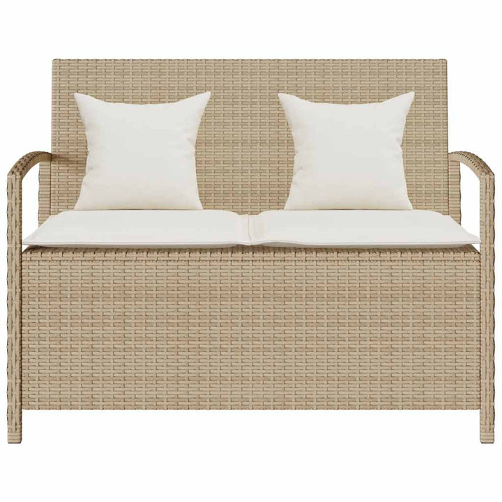 Förvaringsbänk För Trädgård Med Dyna Beige Konstrotting