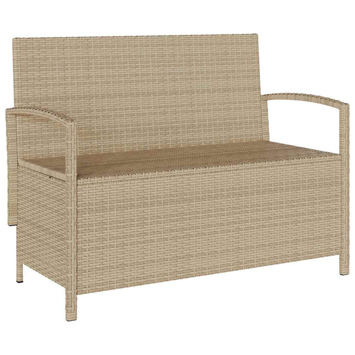 Förvaringsbänk För Trädgård Med Dyna Beige Konstrotting