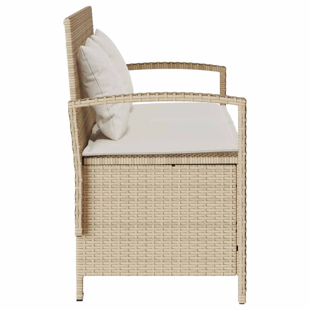 Förvaringsbänk För Trädgård Med Dyna Beige Konstrotting