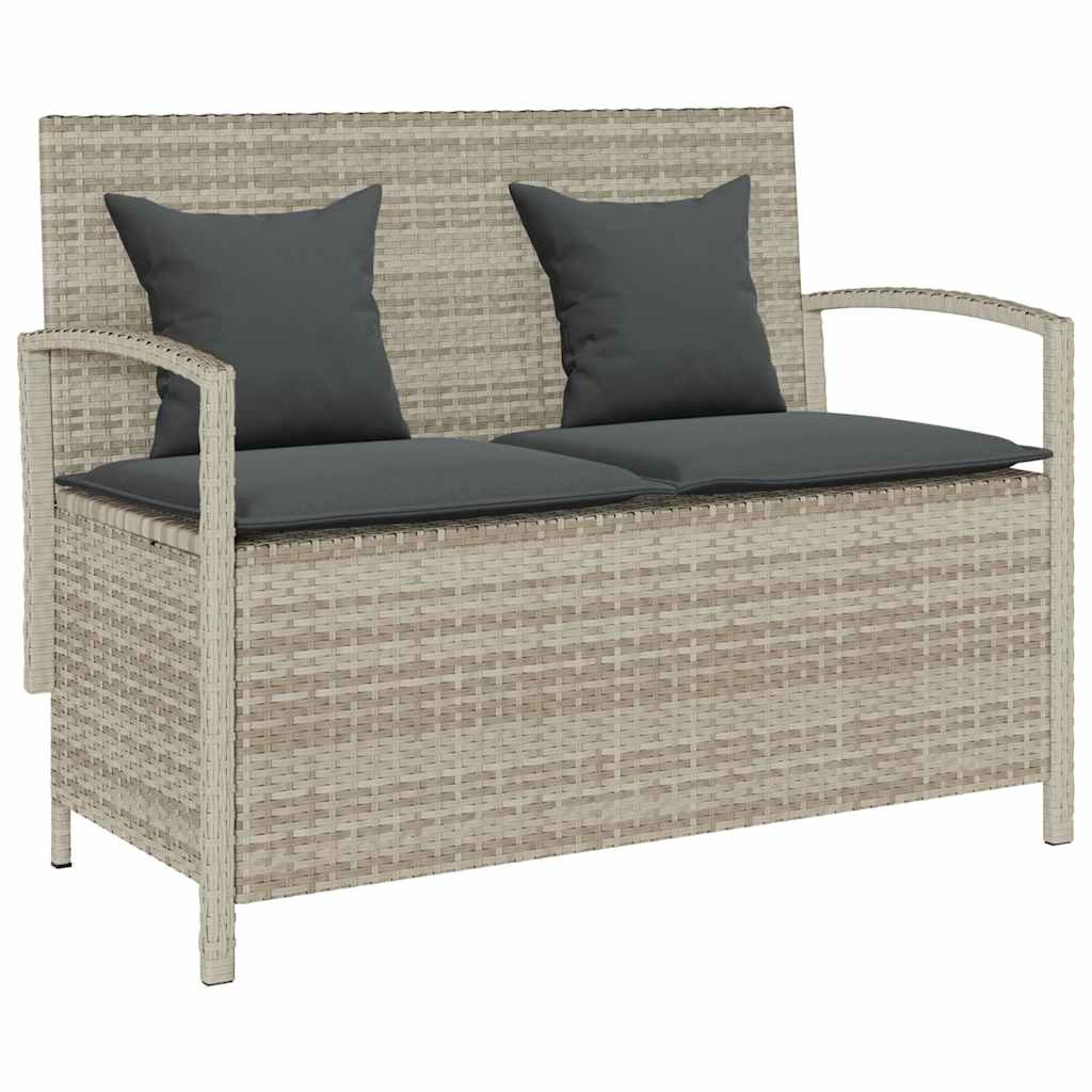 Förvaringsbänk För Trädgård Med Dyna Beige Konstrotting