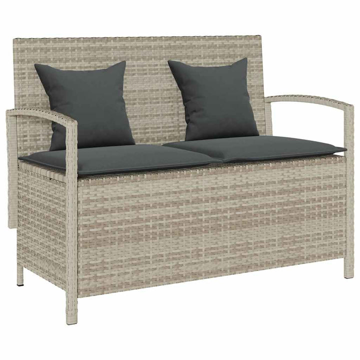 Förvaringsbänk För Trädgård Med Dyna Beige Konstrotting