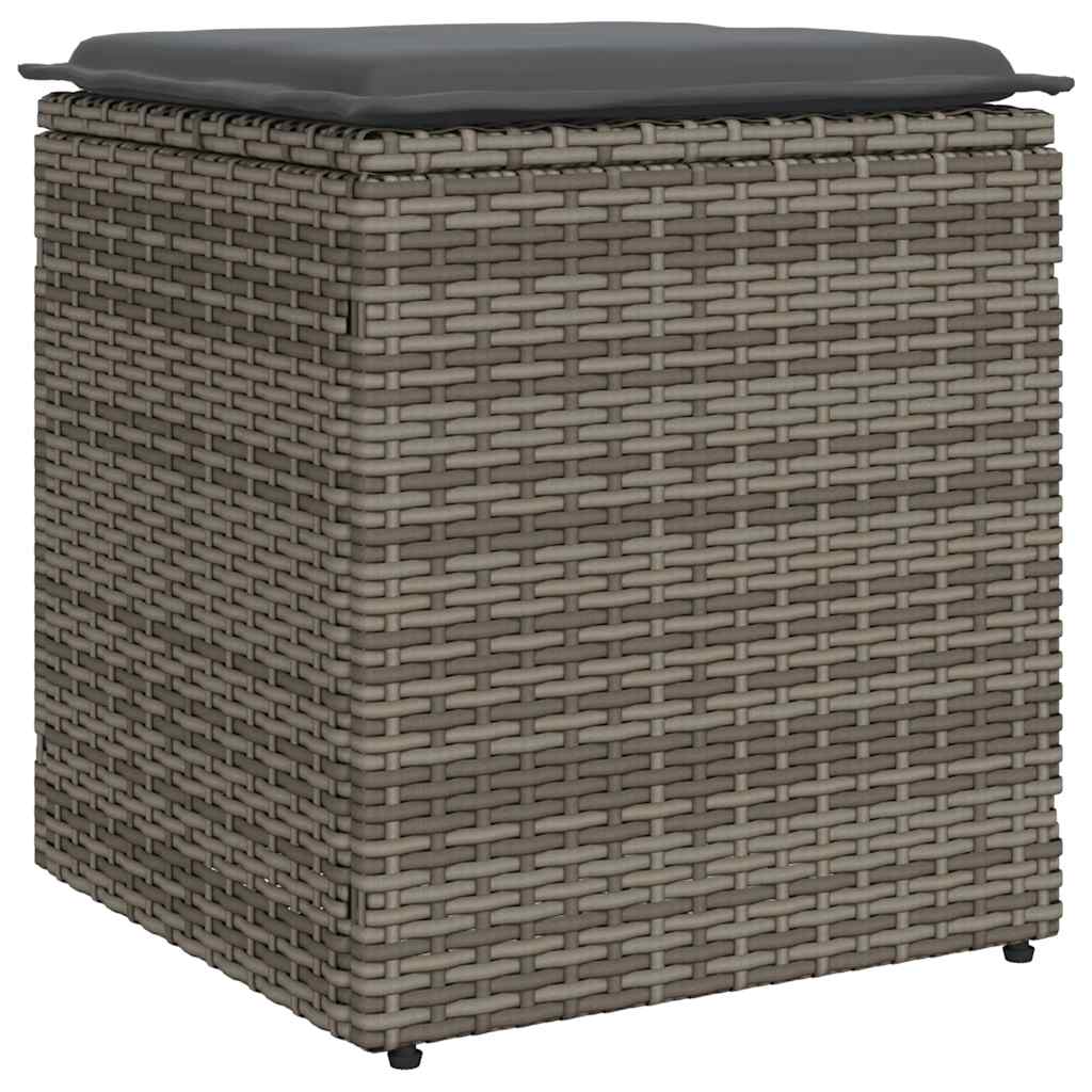 Trädgårdspallar Med Dynor 2 St 40X40X43 Cm Konstrotting