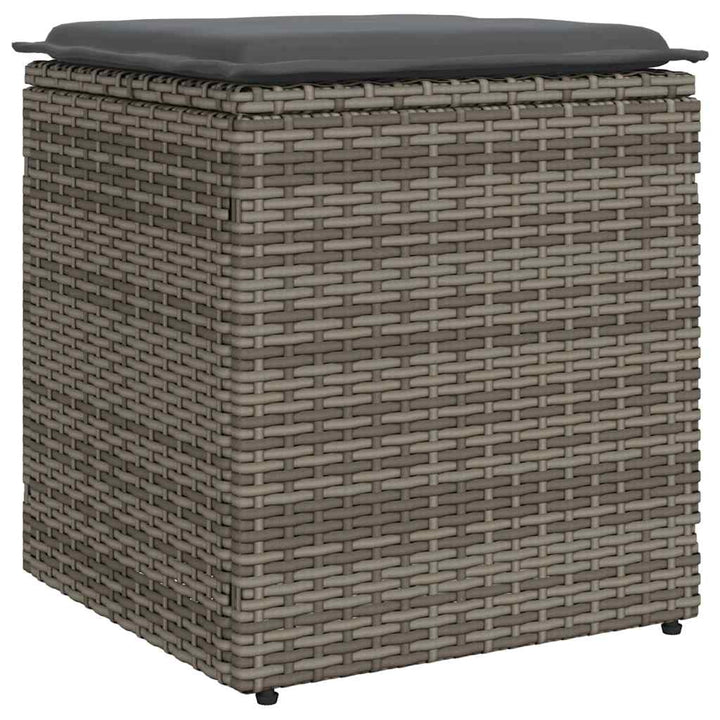 Trädgårdspallar Med Dynor 2 St 40X40X43 Cm Konstrotting