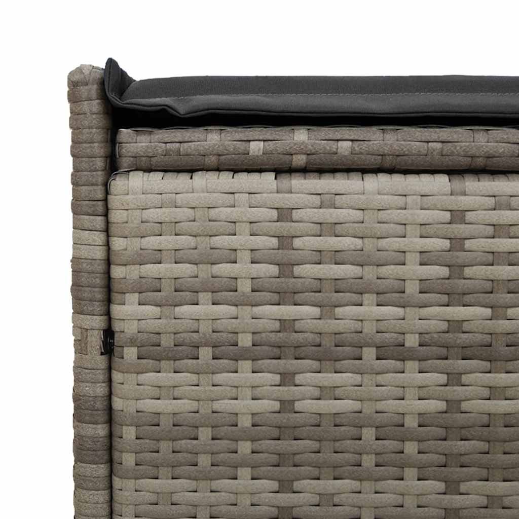Förvaringsbänk För Utomhusbruk Med Dyna Grå 100 Cm Konstrotting