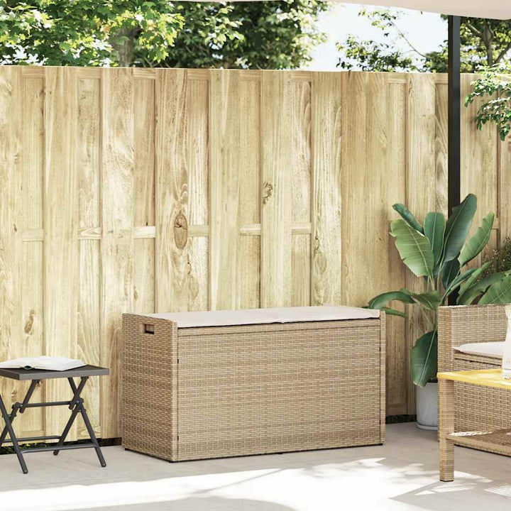 Förvaringsbänk För Utomhusbruk Dyna Beige 100 Cm Konstrotting
