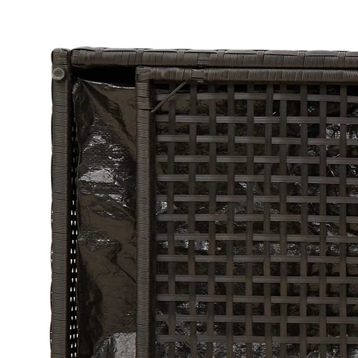 Förvaringsbänk För Utomhusbruk Dyna Svart 100 Cm Konstrotting