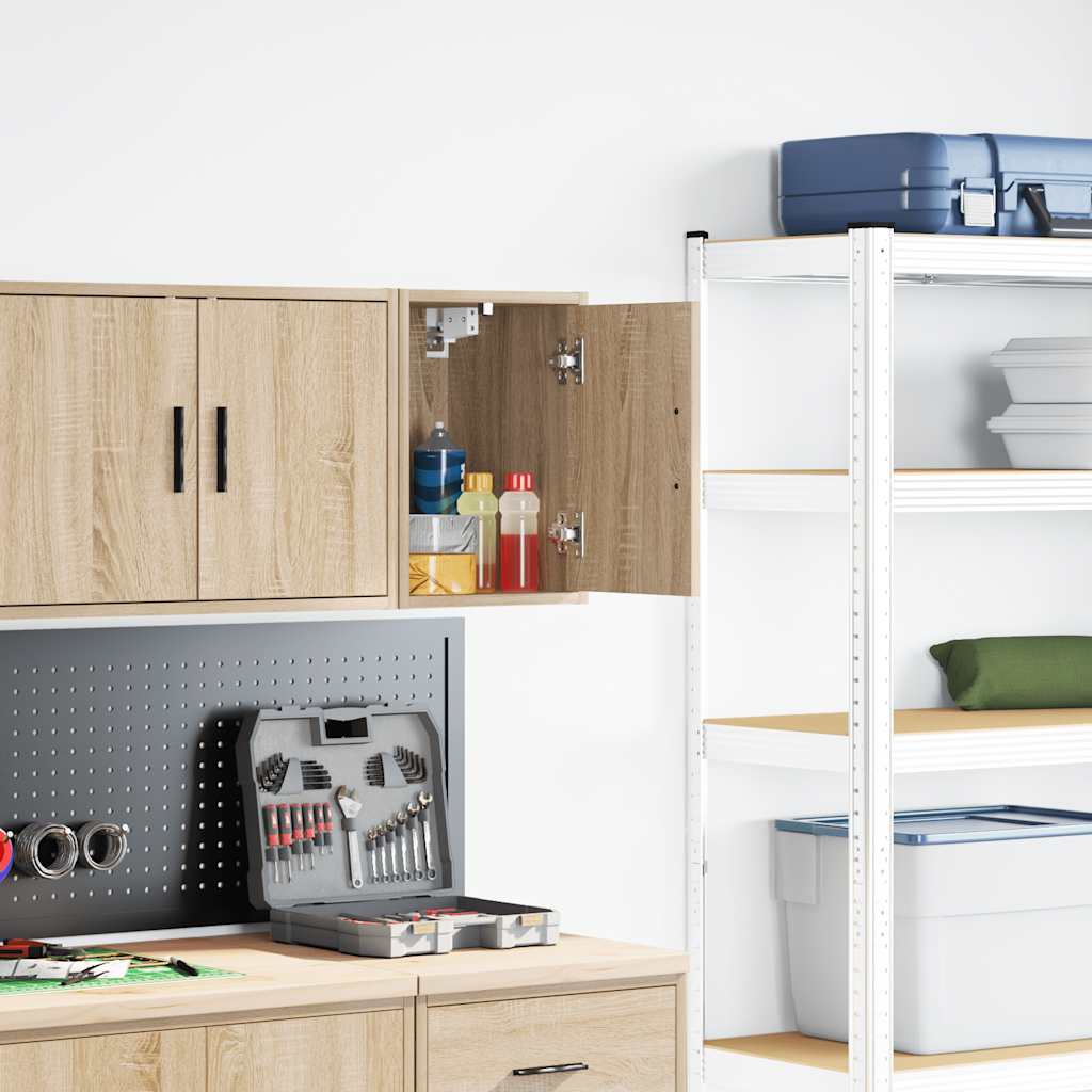 Väggskåp För Garage 2 St, Konstruerat Trä