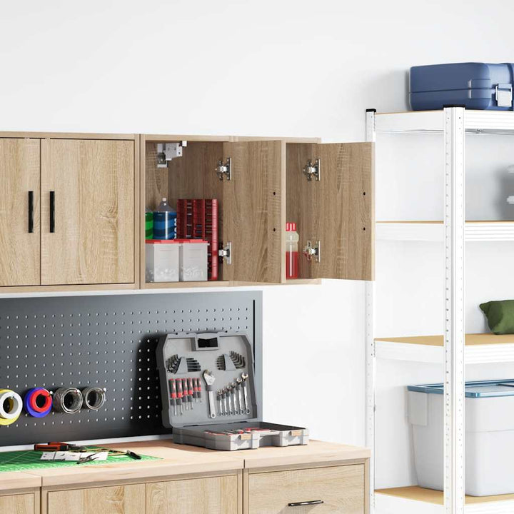 Väggskåp För Garage 2 St, Konstruerat Trä