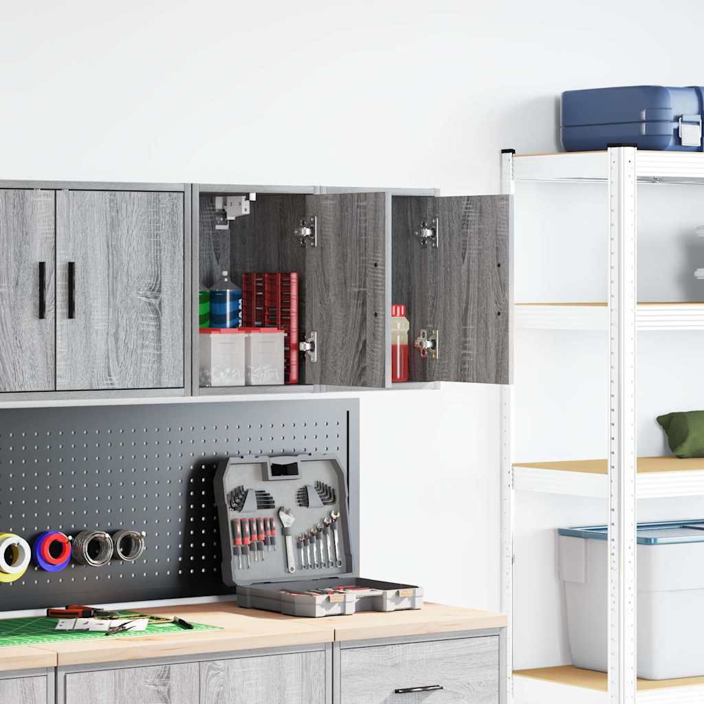 Väggskåp För Garage 2 St, Konstruerat Trä