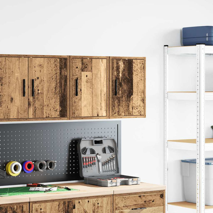 Väggskåp För Garage 2 St, Konstruerat Trä