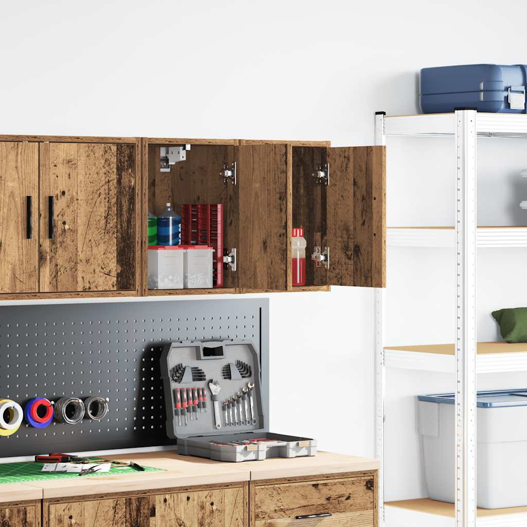 Väggskåp För Garage 2 St, Konstruerat Trä