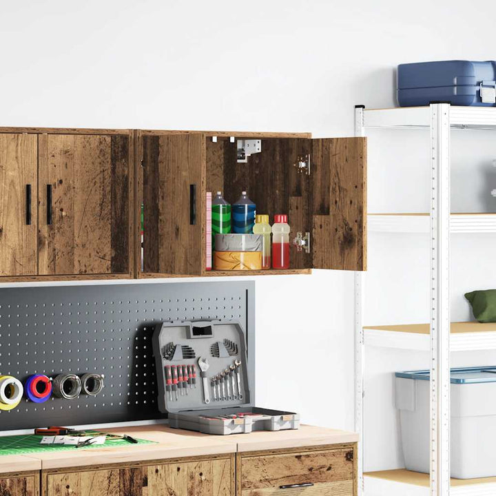 Väggskåp För Garage 2 St, Konstruerat Trä