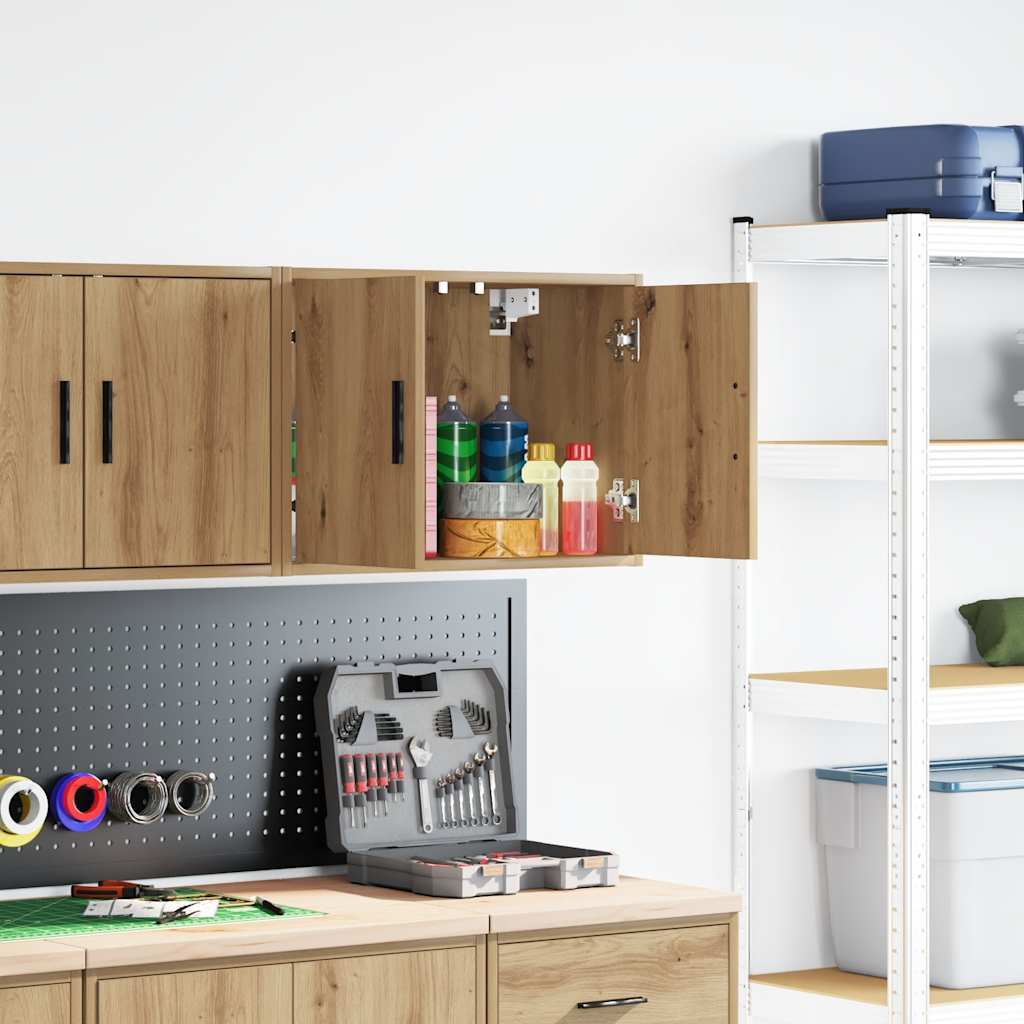 Väggskåp För Garage 2 St, Konstruerat Trä