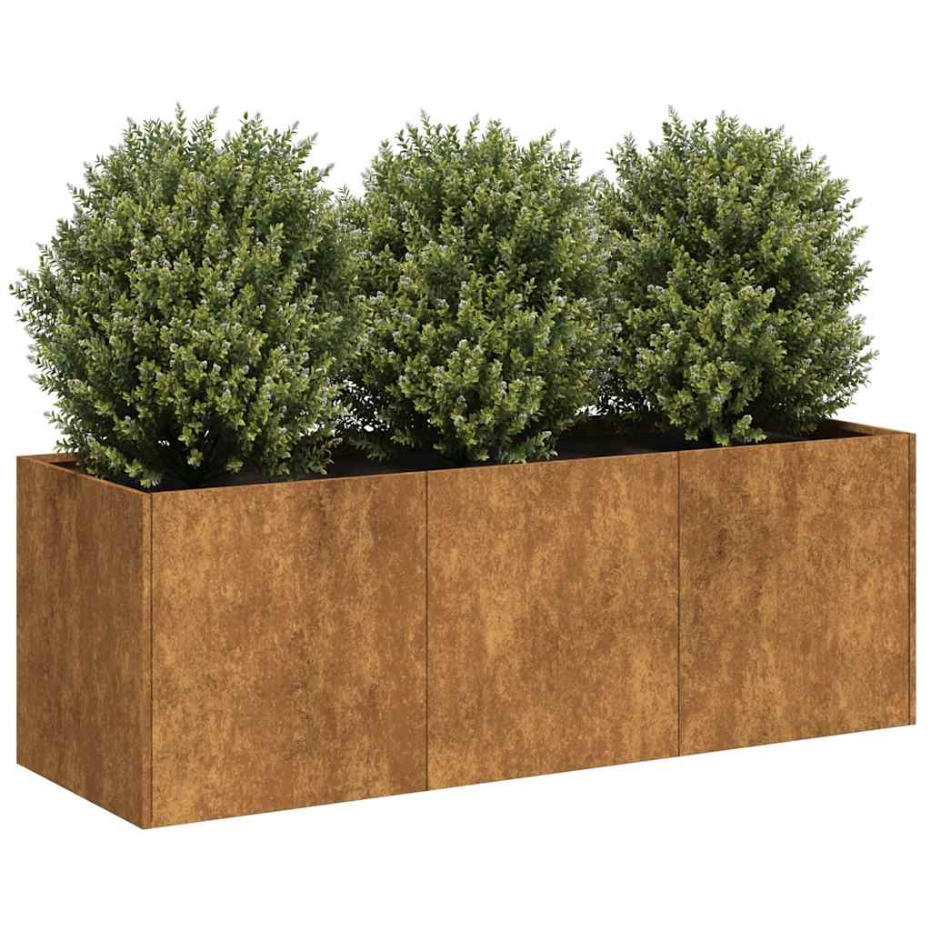 Planteringskärl Rostig 120X40X40 Cm Väderbeständigt Stål