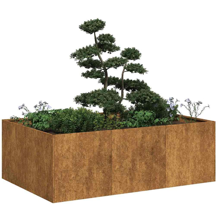 Planteringskärl Rostig 120X80X40 Cm Väderbeständigt Stål