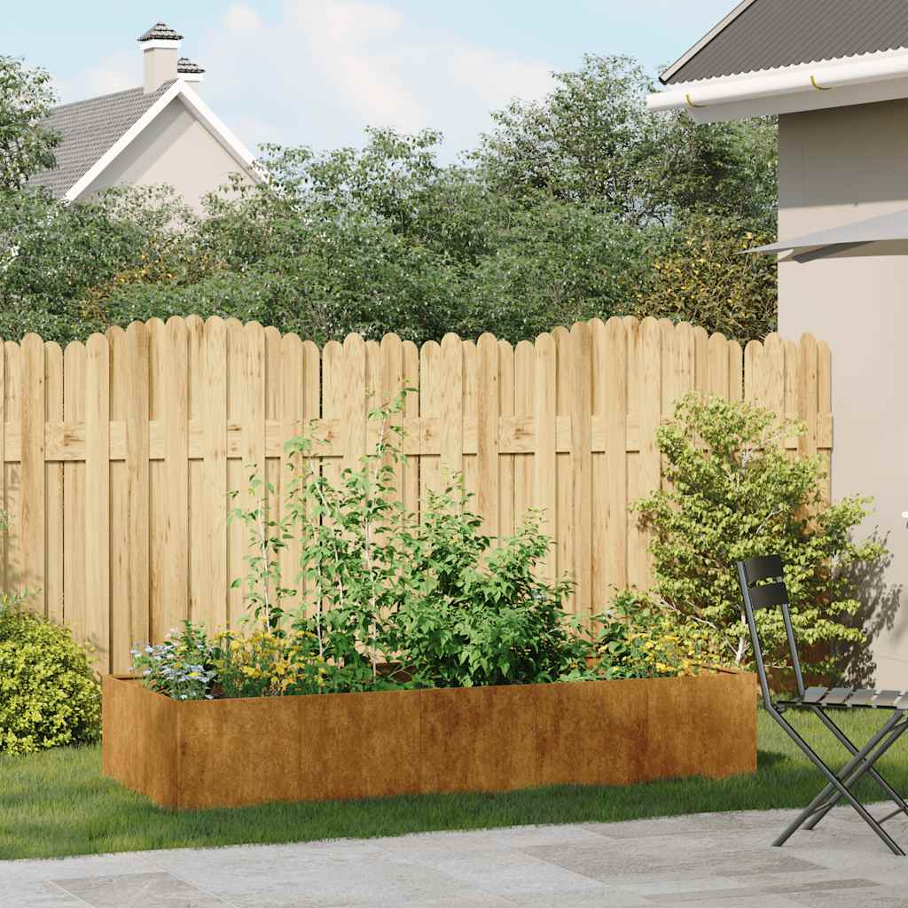 Planteringskärl Rostig 200X80X40 Cm Väderbeständigt Stål