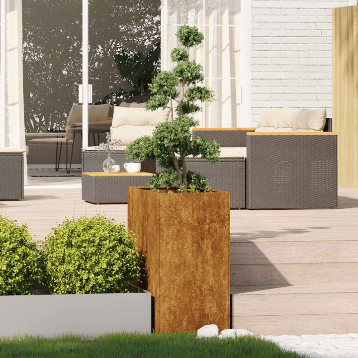 Planteringskärl Rostig 40X80X80 Cm Väderbeständigt Stål