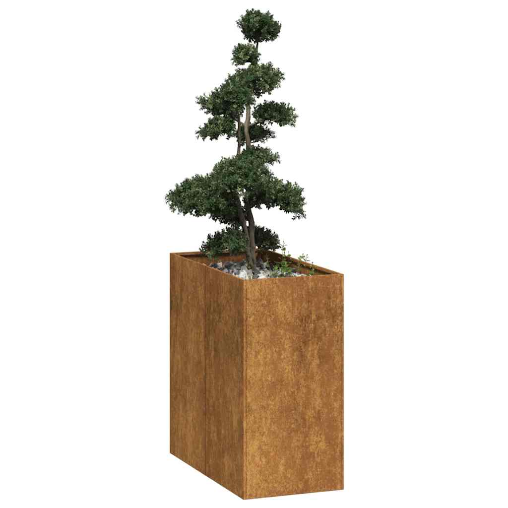 Planteringskärl Rostig 40X80X80 Cm Väderbeständigt Stål