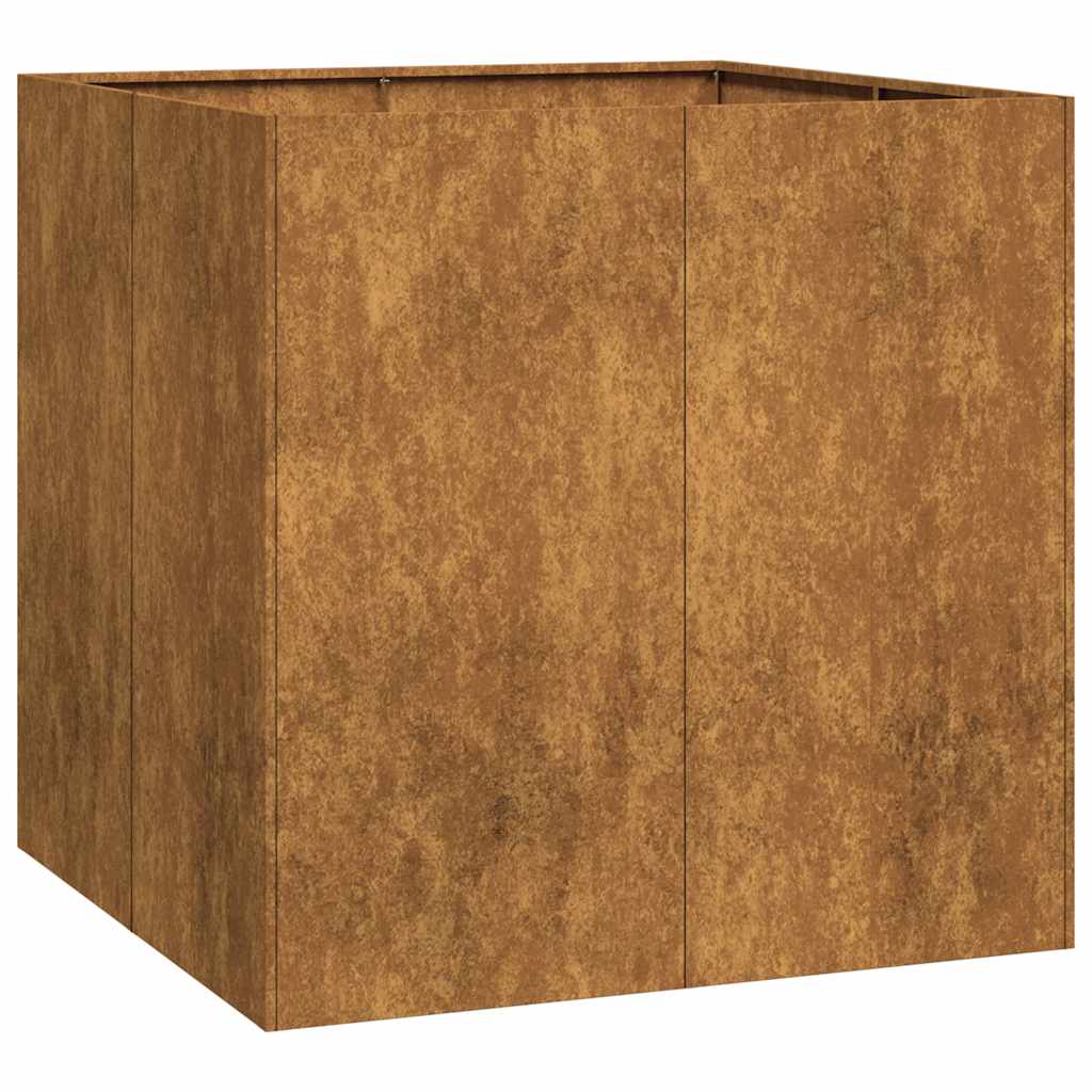 Planteringskärl Rostig 80X80X80 Cm Väderbeständigt Stål