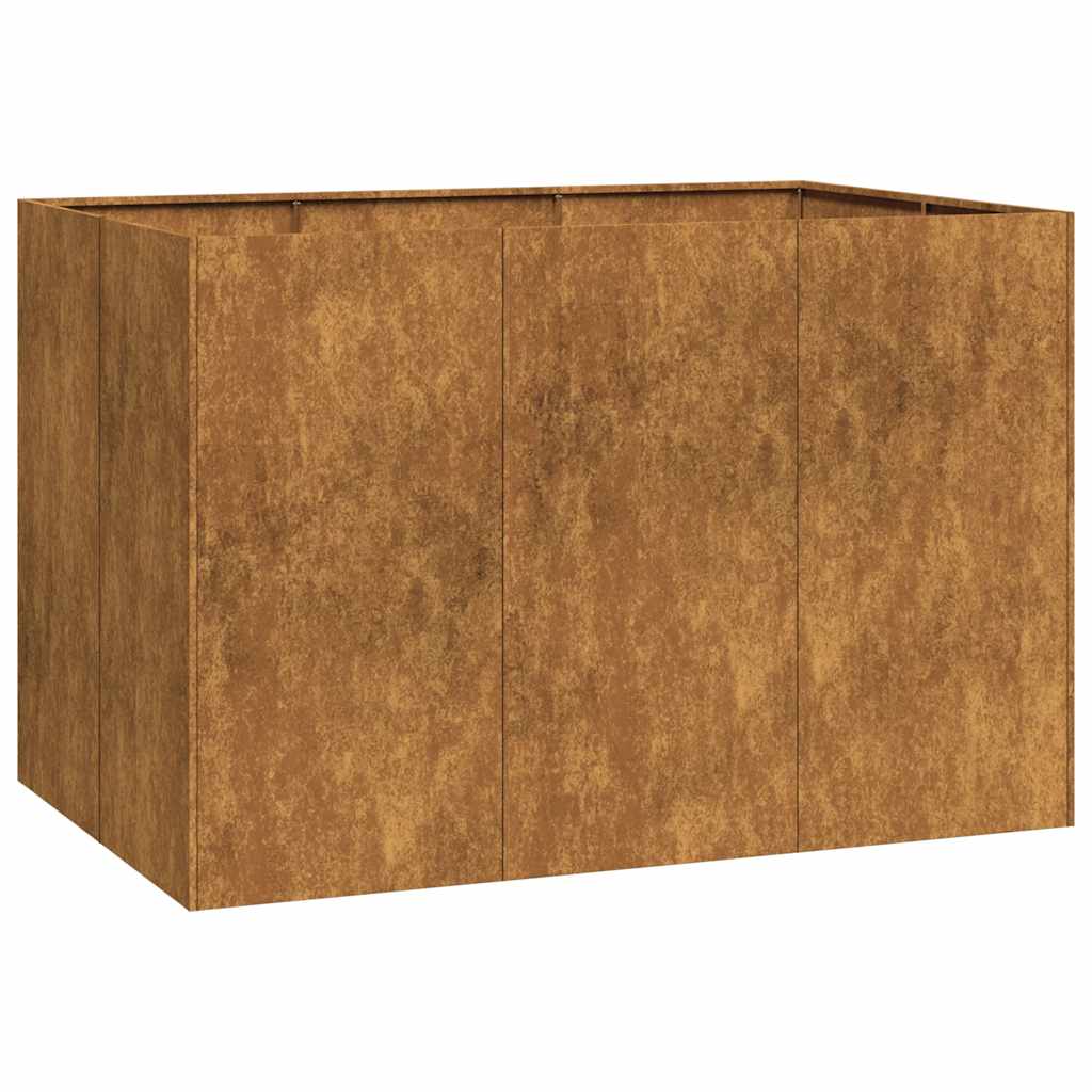 Planteringskärl Rostig 120X80X80 Cm Väderbeständigt Stål