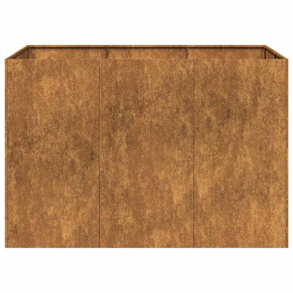 Planteringskärl Rostig 120X80X80 Cm Väderbeständigt Stål