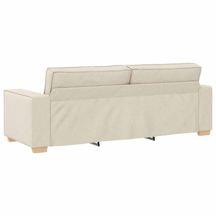 Soffset 3 Pcs Beige 220 X 80 X 84 Cm Linnenblandad Tyg