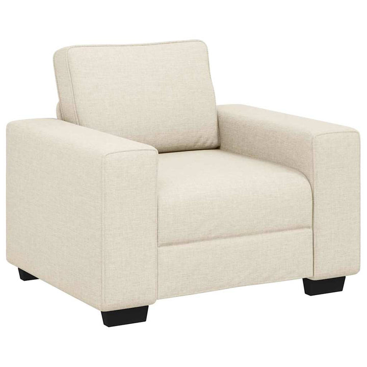 Soffa 3 Pcs Beige 221 X 80 X 82 Cm Linnenblandad Tyg