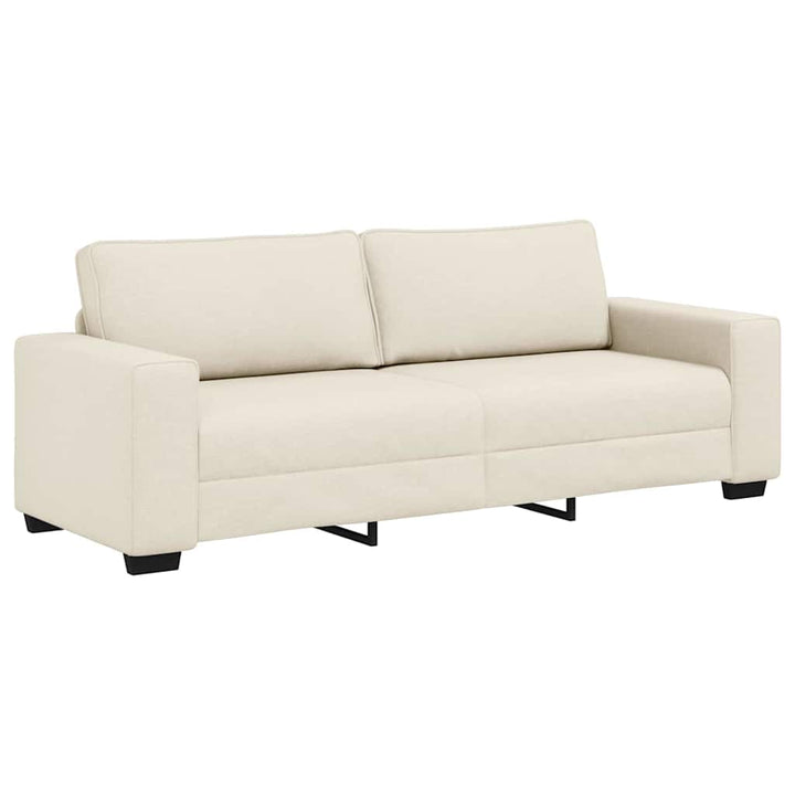 Soffa 3 Pcs Beige 221 X 80 X 82 Cm Linnenblandad Tyg