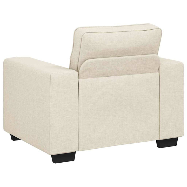 Soffa 3 Pcs Beige 221 X 80 X 82 Cm Linnenblandad Tyg