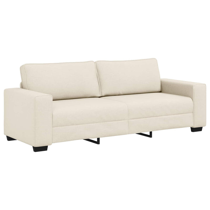 Soffa 2 Pcs Beige 221 X 80 X 82 Cm Linnenblandad Tyg