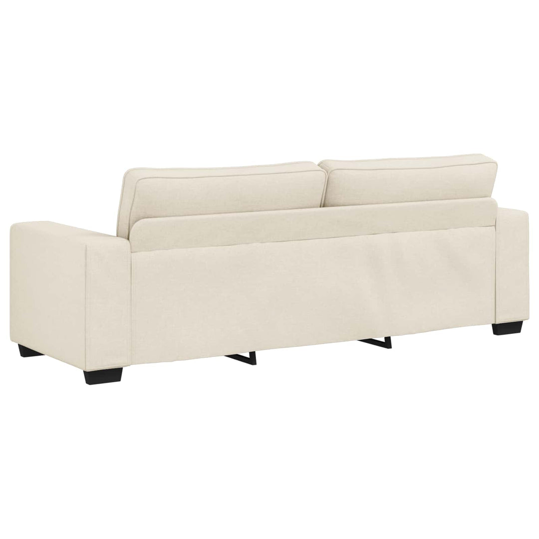 Soffa 2 Pcs Beige 221 X 80 X 82 Cm Linnenblandad Tyg