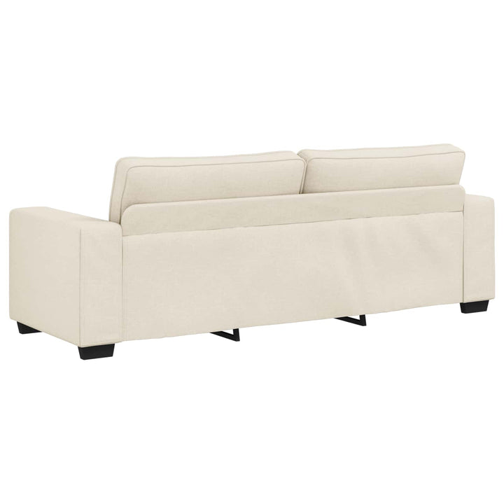 Soffa 2 Pcs Beige 221 X 80 X 82 Cm Linnenblandad Tyg