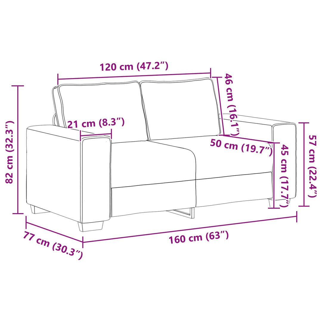Soffa 2 Pcs Beige 221 X 80 X 82 Cm Linnenblandad Tyg