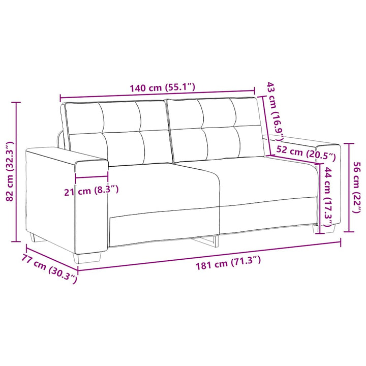 Lovesite Soffa Linne 180X77X82 Cm