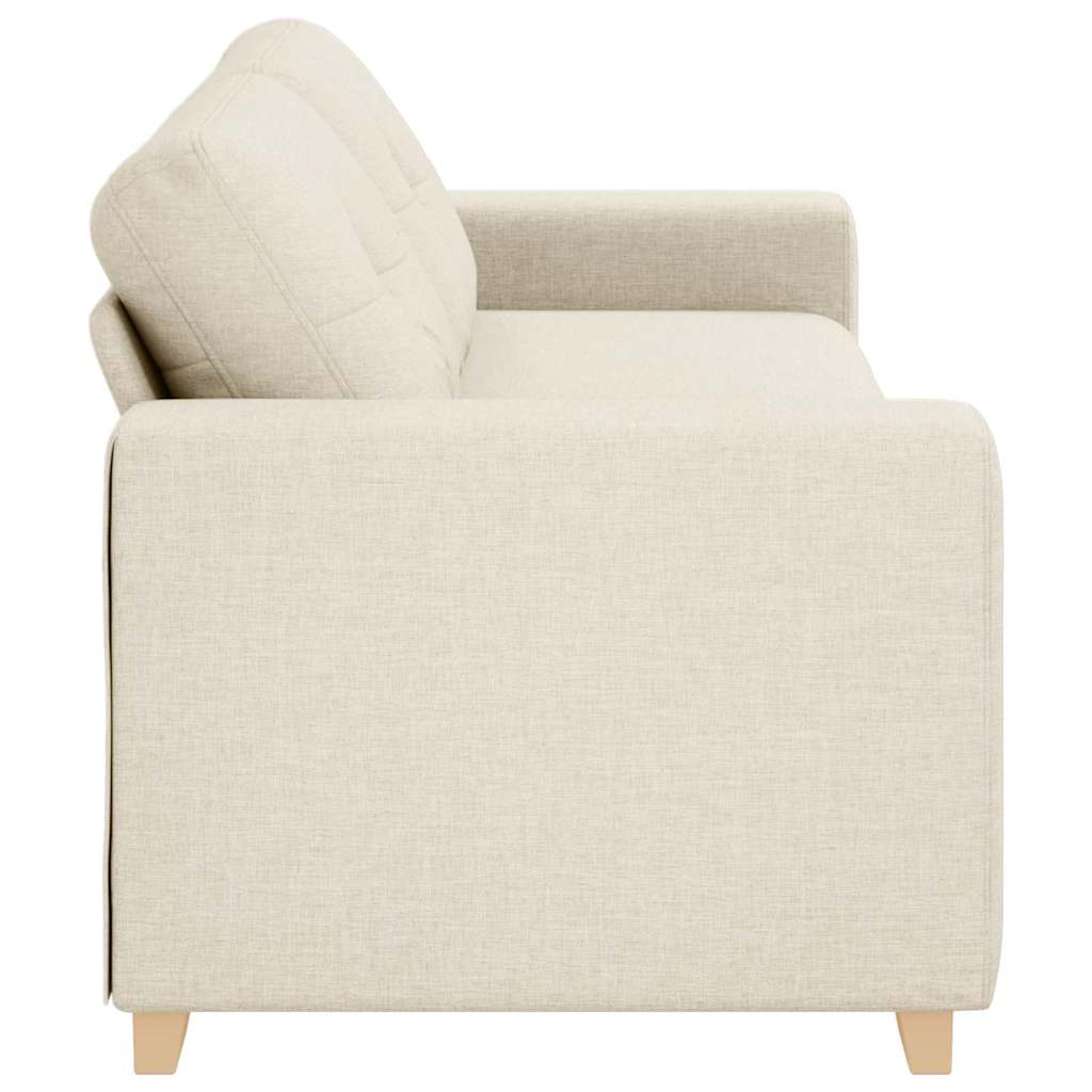 Soffa Med Kudde Med Kudde Beige 220 X 78 X 84 Cm Linne