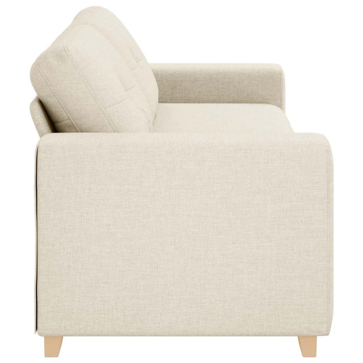 Soffa Med Kudde Med Kudde Beige 220 X 78 X 84 Cm Linne