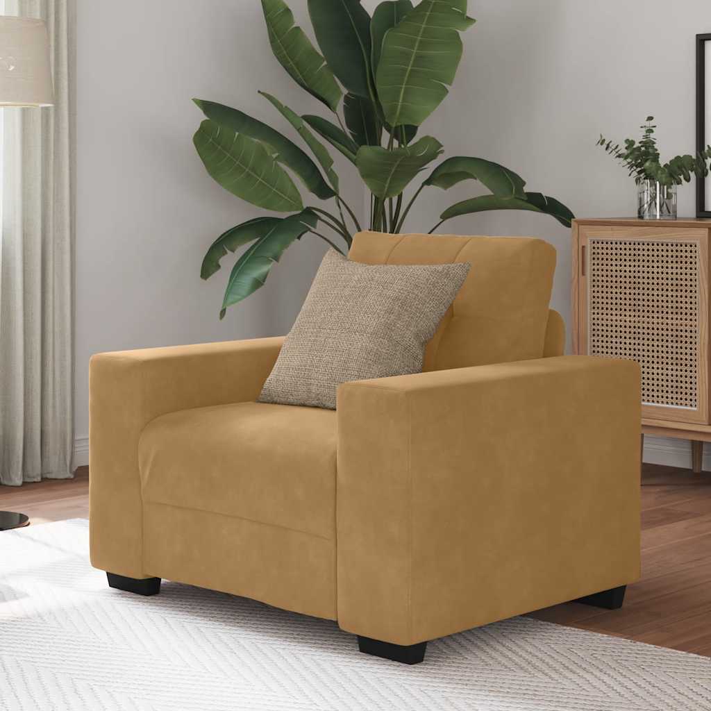 3-Sits Soffa Med Kudde Sammet