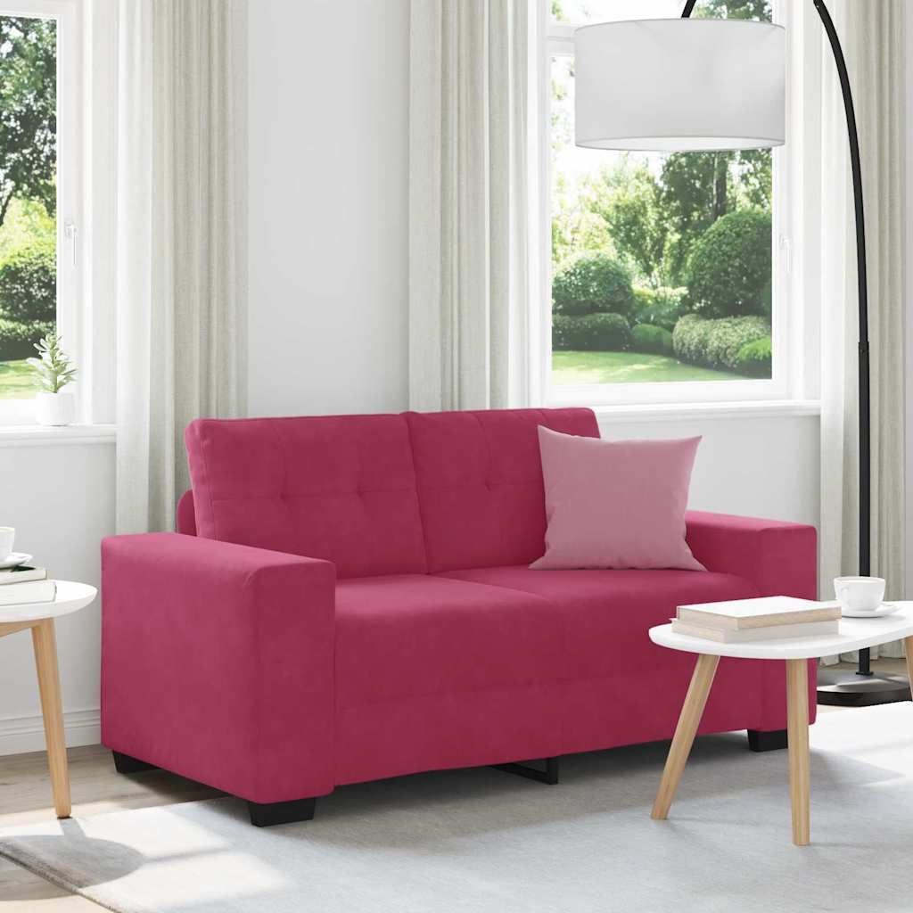 3-Sits Soffa Med Kudde Sammet
