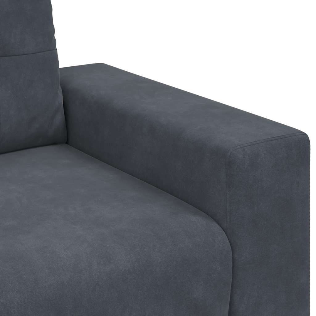 3-Sitssoffa 220X78X80 Cm Sammet