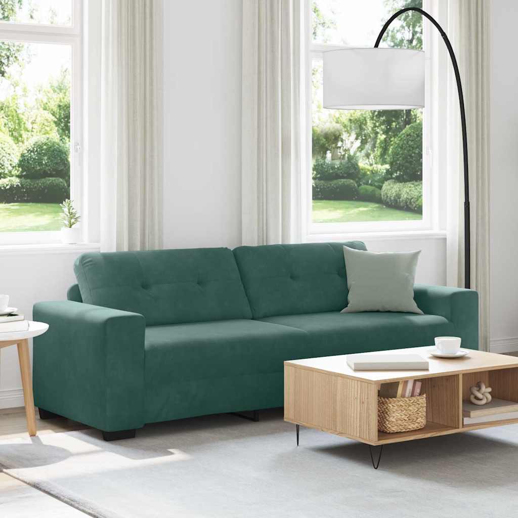 3-Sits Soffa Med Kudde Sammet