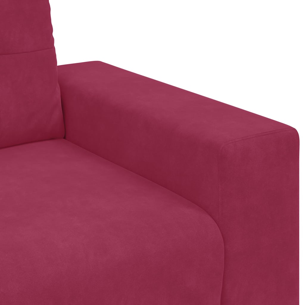 3-Sits Soffa Med Kudde Sammet