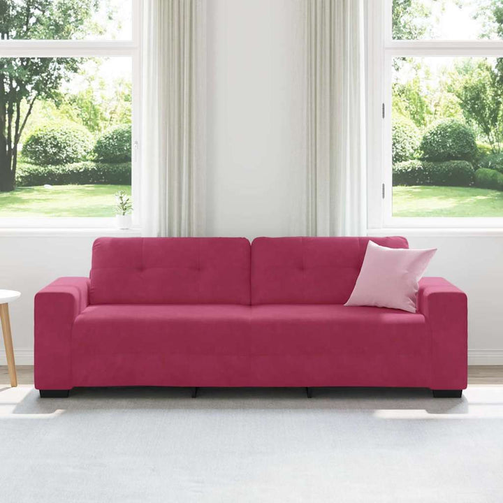 3-Sits Soffa Med Kudde Sammet
